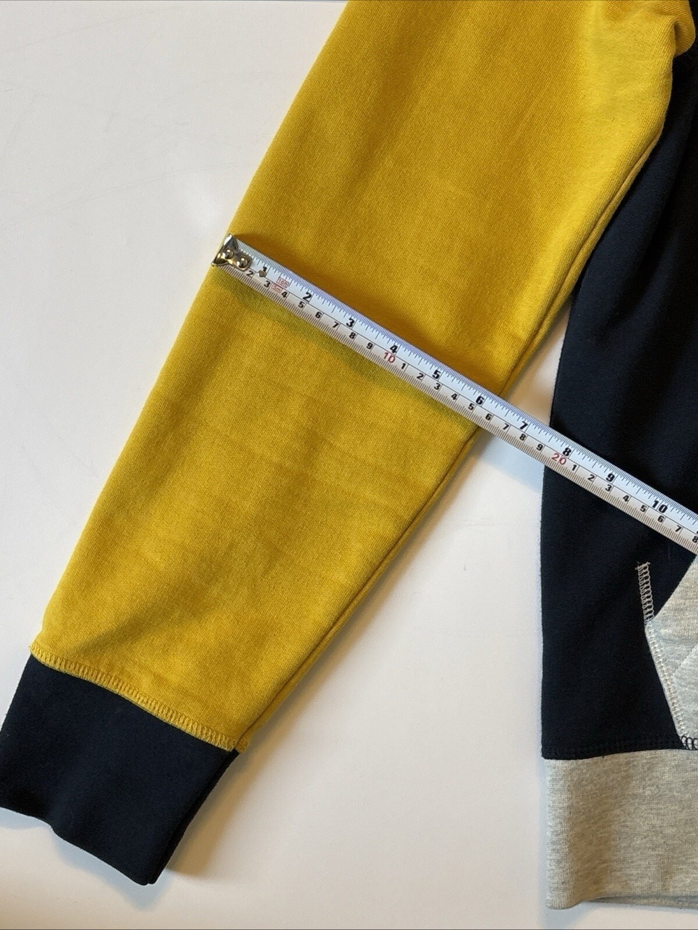 Jack & Jones Large L Navy Hoodie Yellow Light Gray Comfy Fit 7203011 Soft - Picture 9 of 15